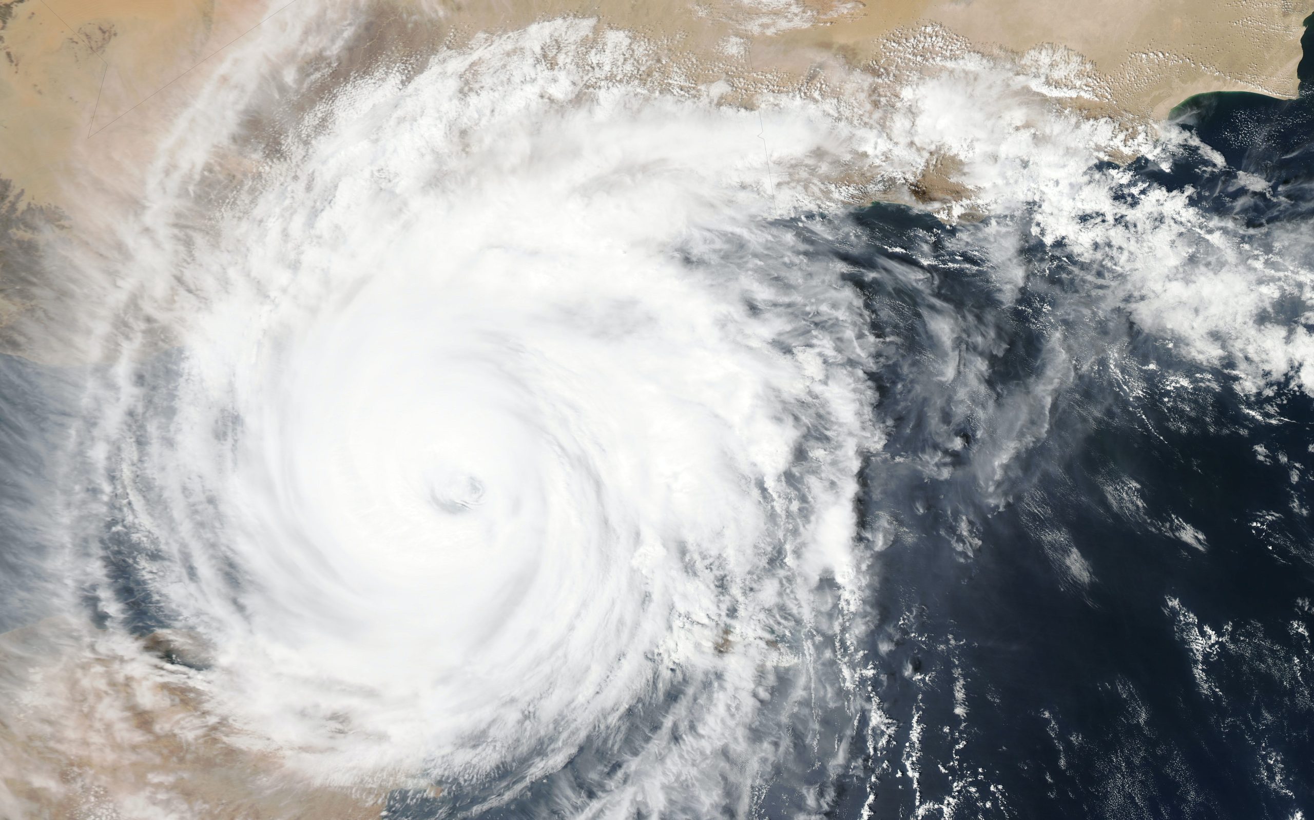 View of a hurricane from space